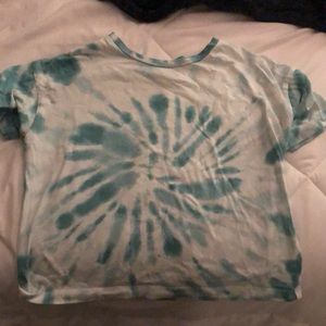 Blue Tie Dye Crop Top